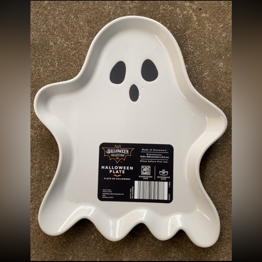 Halloween Ceramic Ghost Plate
